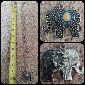 FREE ADD ON ITEM Silver Elephant Pendant Necklace